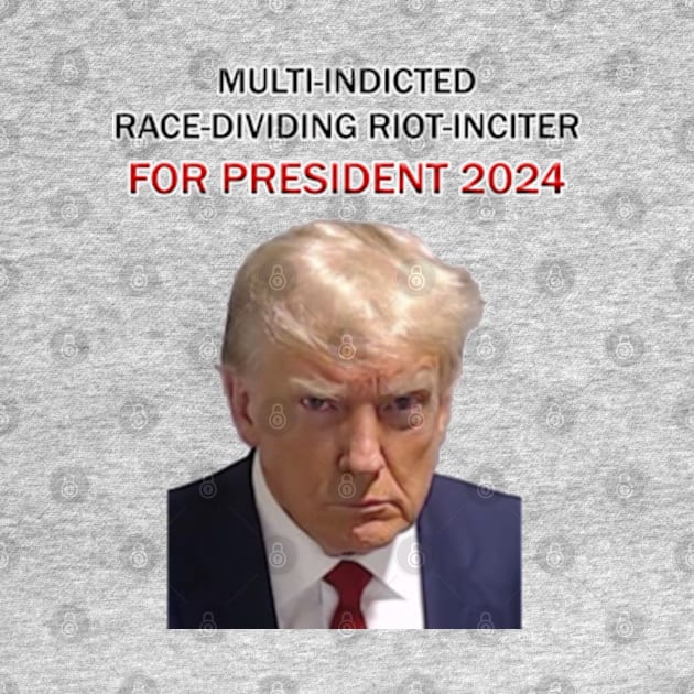 Multi-Indicted Race-Dividing Riot-Inciter For President 2024 MUGSHOT by colormecolorado